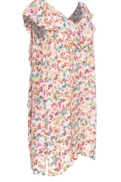 Zadig & Voltaire - Cream & Butterfly Print Sleeveless Silk Midi Dress Sz M