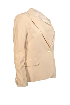 Zadig & Voltaire - Cream Cotton & Linen Blend Blazer Sz M