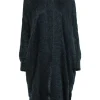 Zadig & Voltaire - Green & Black Mohair Blend Knit Duster