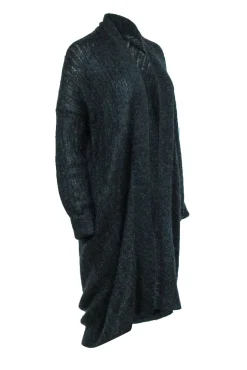 Zadig & Voltaire - Green & Black Mohair Blend Knit Duster