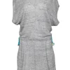 Zadig & Voltaire - Grey Knit Short Sleeve Drop Waist Dress Sz M