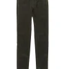 Zadig & Voltaire - Olive Green Corduroy High Waisted “Eva” Skinny Pants w/ Leather Trim Sz 2