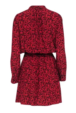Zadig & Voltaire - Red & Black Floral Print 