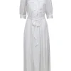 Zadig & Voltaire - White Satin Crop Sleeve Dress Sz S
