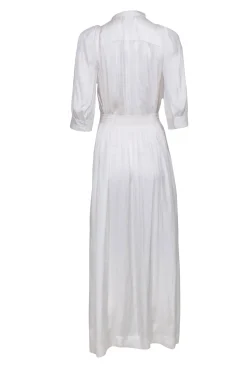 Zadig & Voltaire - White Satin Crop Sleeve Dress Sz S