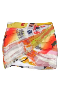 Zimmerman - Multi Colored Graphic Silk Mini Skirt Sz 6