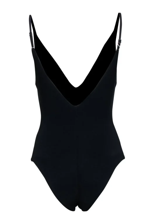 Zimmermann - Black One Piece Embroidered Bodysuit/Swimsuit Sz 4
