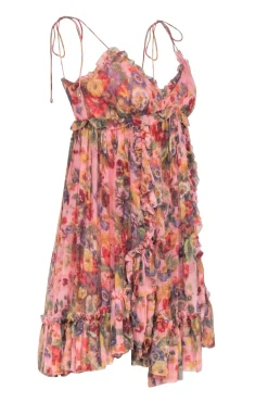 Zimmermann -  Mauve Floral Print Sleeveless Dress Sz 6