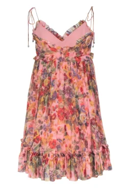 Zimmermann -  Mauve Floral Print Sleeveless Dress Sz 6